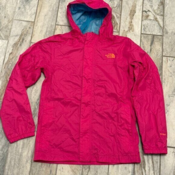 The North Face girls youth large size 14/16 pink Hyvent waterproof jacket - Picture 1 of 8
